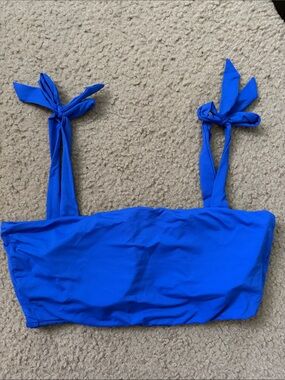 Women’s Royal Blue Tie-Strap Bandeau Top